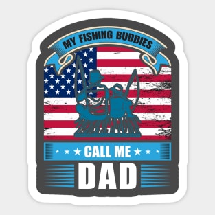 Dad is My Fishing Buddy Sticker